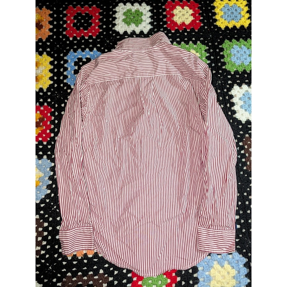 Boys Ralph Lauren long sleeve red & striped button up shirt Size 10-12 - Picture 6 of 6